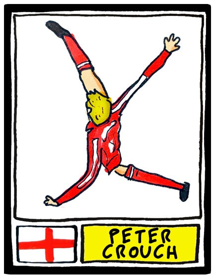 Liverpool Vol 4 - No Score Draws Kop Edition - A3 print of 36 Wonky hand-drawn Panini-style Doodles of Various Liverpool LFC Reds Legends