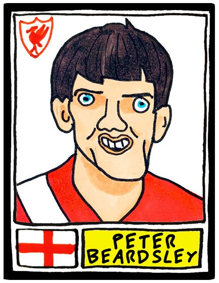 Liverpool Vol 4 - No Score Draws Kop Edition - A3 print of 36 Wonky hand-drawn Panini-style Doodles of Various Liverpool LFC Reds Legends