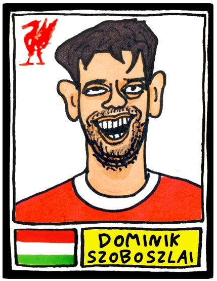 Liverpool Vol 5 - No Score Draws Klopp 23-24 Edition - A3 print of 25 hand-drawn Panini-style Doodles of Jurgen Klopp's LFC 23-24 EPL Squad