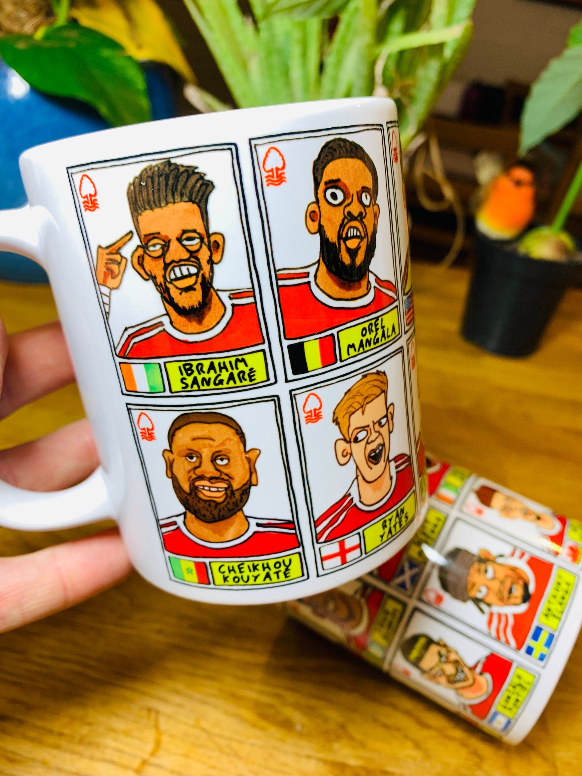 Nottingham Forest Vol 4 No Score Draws Mug Set - Set of TWO 11oz Ceramic Mugs with Wonky Panini-doodles of NFFC's 23/24 Premier League Squad