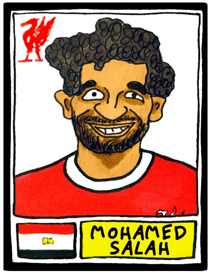 Liverpool Vol 5 - No Score Draws Klopp 23-24 Edition - A3 print of 25 hand-drawn Panini-style Doodles of Jurgen Klopp's LFC 23-24 EPL Squad