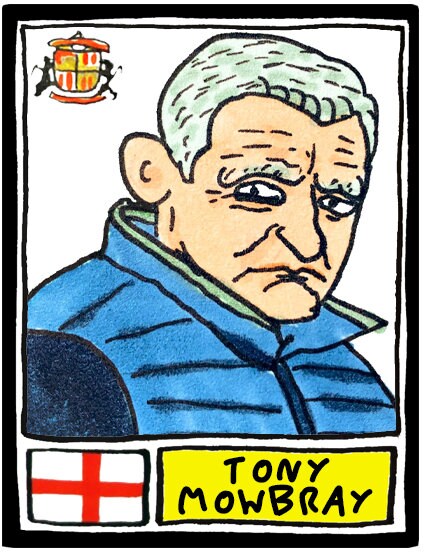 Sunderland Volume 3 - No Score Draws Black Cats 23/24 Edition - A3 print of 24 hand-drawn Panini-style doodles of Tony Mowbray's Sunderland