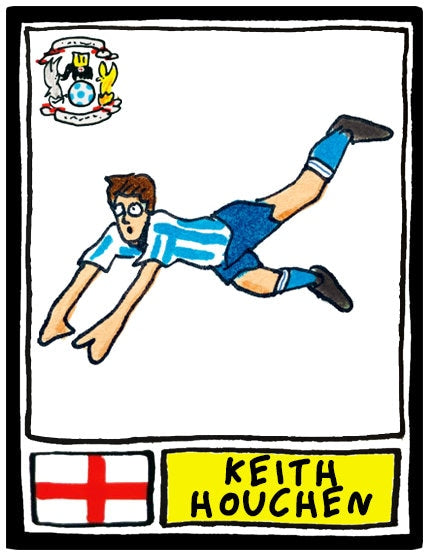 Coventry City Volume 1 - No Score Draws Sky Blues Edition - A3 print of 36 hand-drawn Panini-style CCFC legends - Cheapskate football art