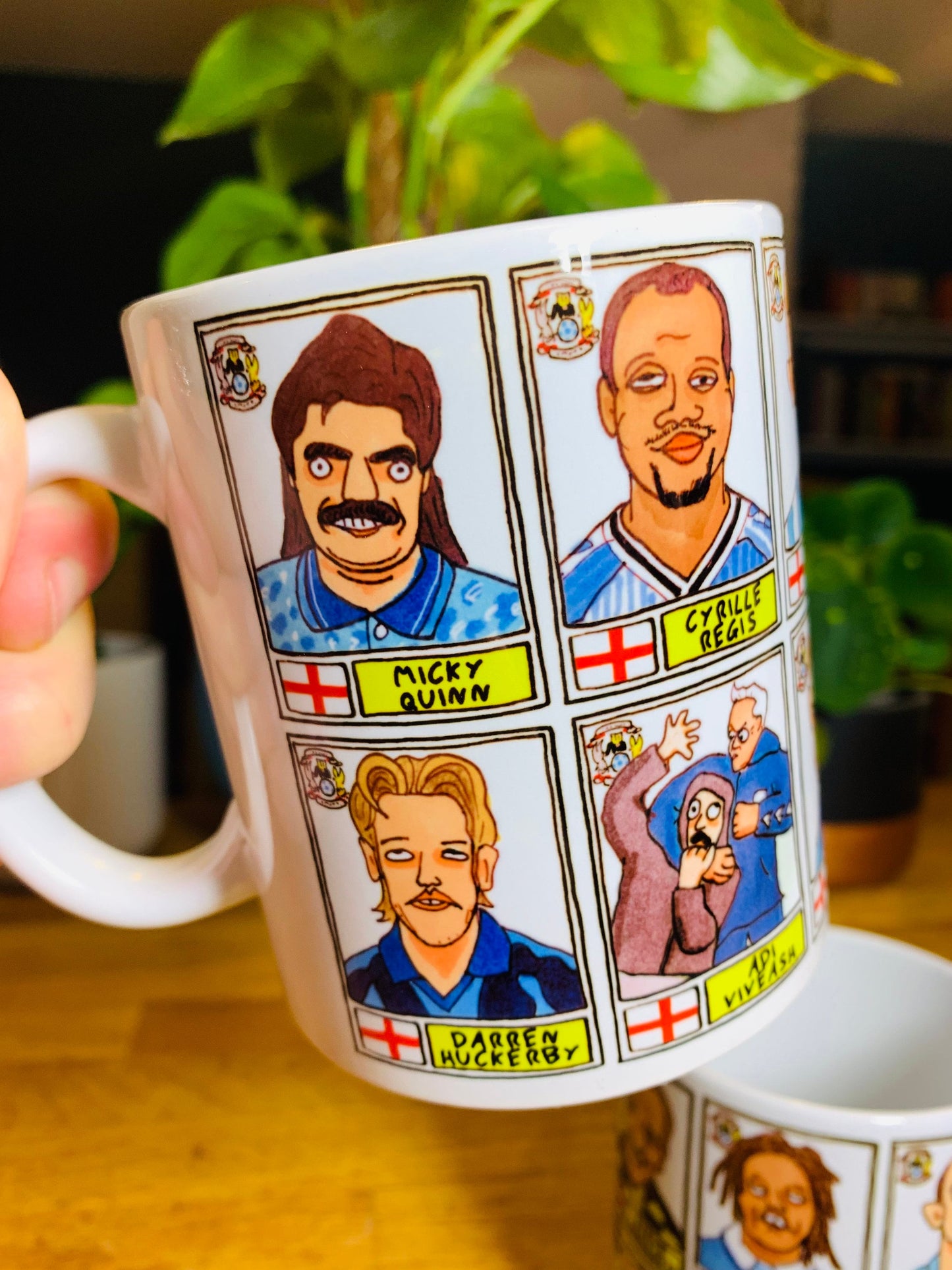 Coventry City No Score Draws Mug Set - Set of TWO 11oz Mugs with Wonky Panini-style No Score Draws Doodles of 24 CCFC icons - NEW for 2024!